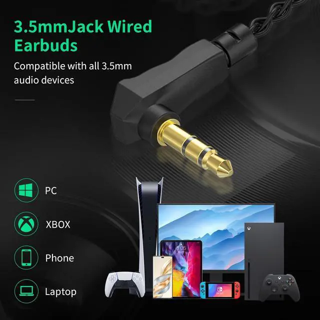 Alt view image 4 of 5 - CCZ BC01 Pro in ear Monitors, 1BA 1DD Hybrid Driver iems for Gaming Singers, Professional HiFi Stereo iem Earphones with Noise Canceling, Patented Eartips Earfins, Detachable 2pin Cable (Black no mic)