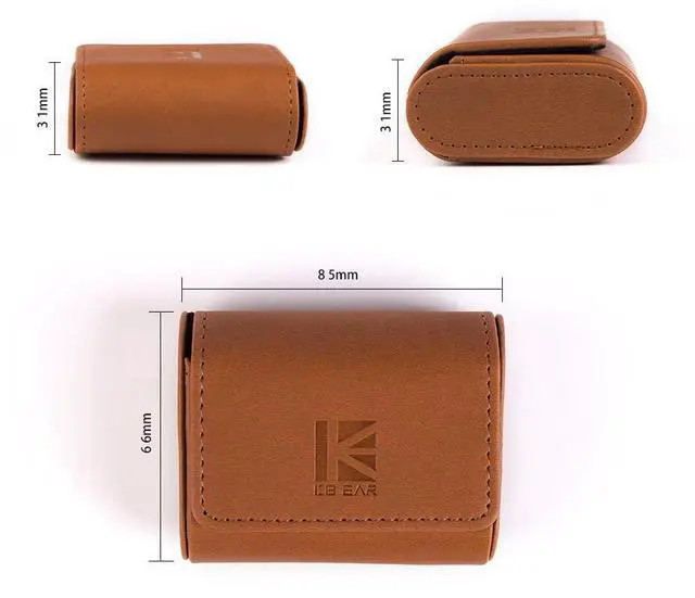 Alt view image 2 of 4 - KBEAR Brown Earbuds Bag case and kz edx Wired Earbuds