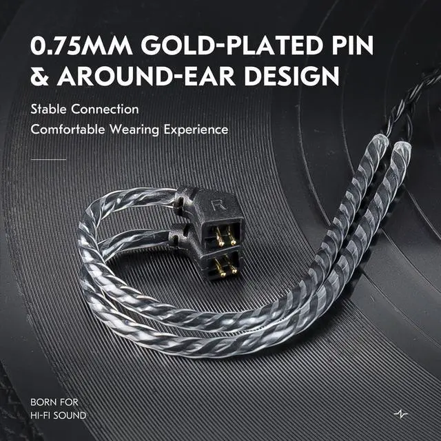 Alt view image 5 of 5 - YINYOO 2 Meter Long, CCZ Melody IEM Cable with Microphones and CCZ MC02 in Ear Monitor Headphone with mic