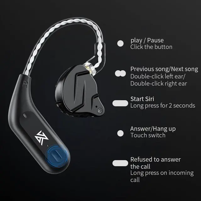 Alt view image 3 of 5 - kz az09 Cpins Cable and kz edx pro Gaming Earbuds