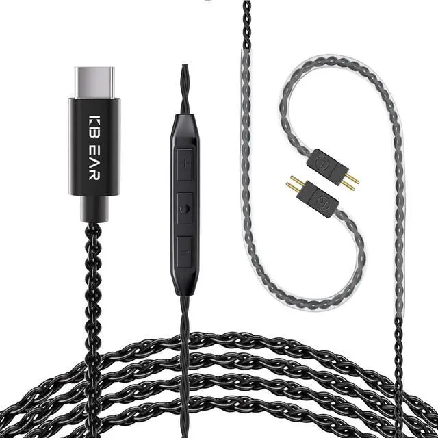 Main image of KBEAR 2 Pin Type C IEM Cable and KZ ZSN Pro Wired Earphones