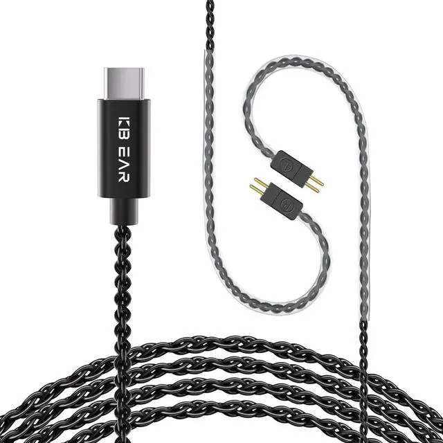 Main image of YINYOO 2 Pin Type C IEM Cable and KZ EDX PRO Wired Earphones