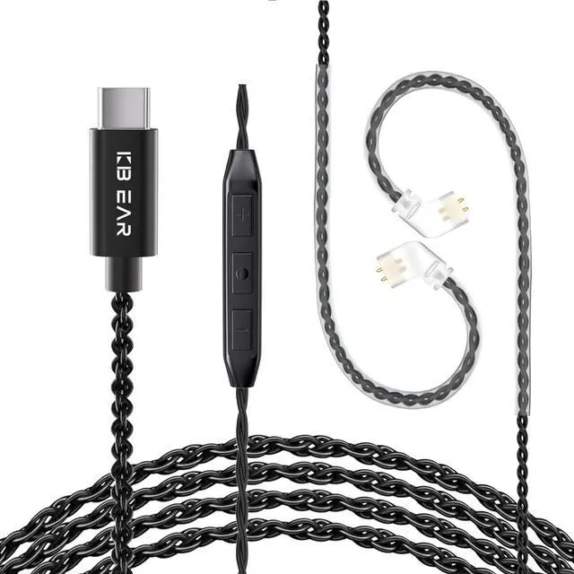 Main image of KBEAR Type-C IEM Cable (with mic) and KZ ZSN Pro X in Ear Monitor