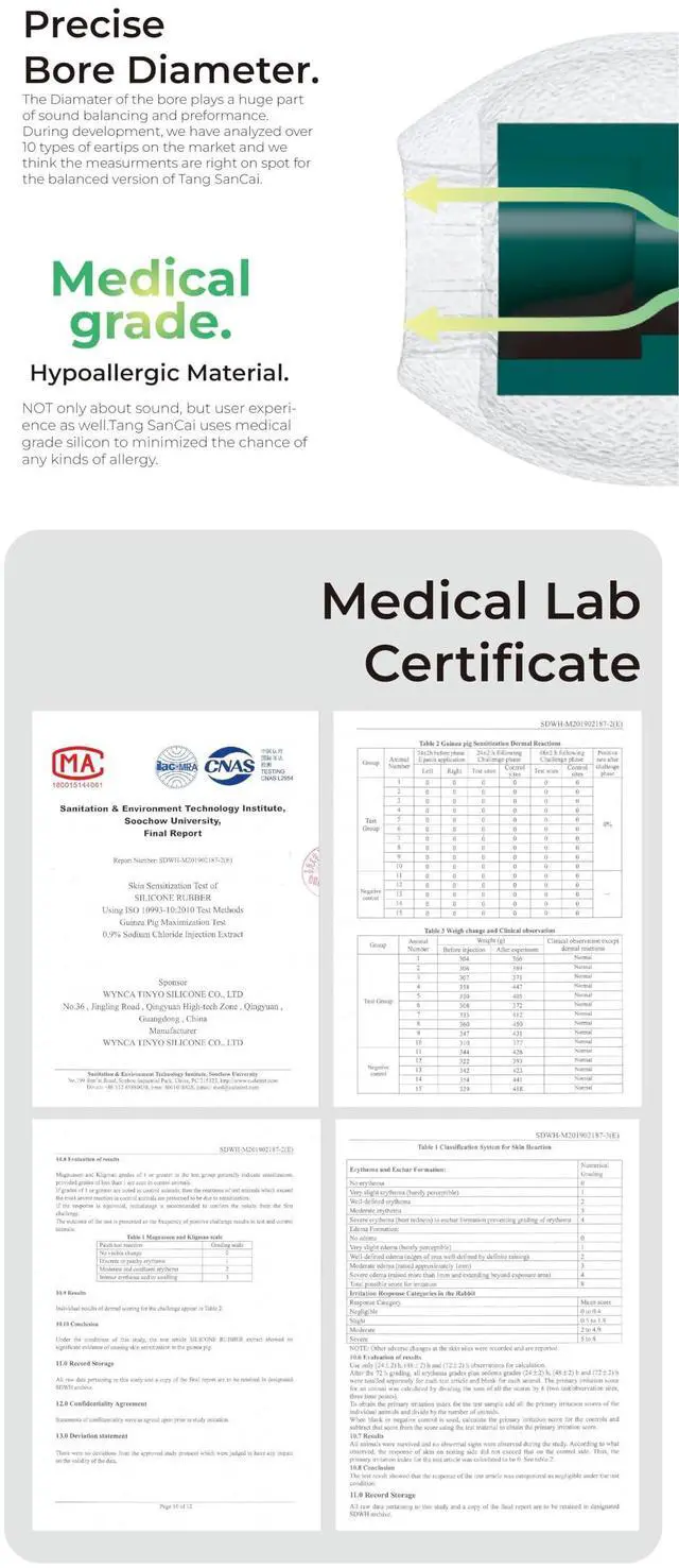 Alt view image 4 of 5 - YINYOO 3 Pairs Tangzu Sancai Tips and KBEAR K01 Wired Earbuds