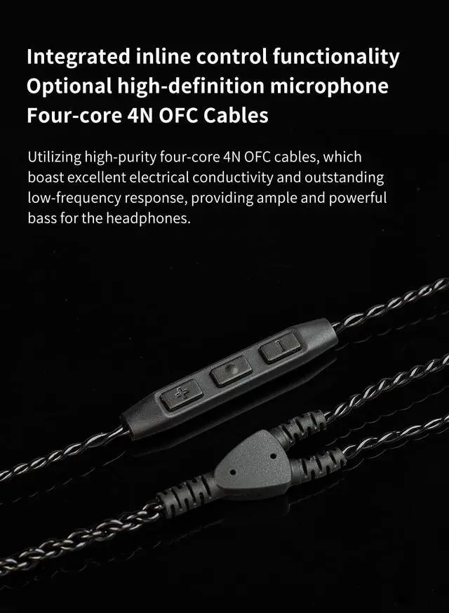 Alt view image 3 of 5 - KBEAR Type-C IEM Cable (with mic) and KZ ZSN Pro X in Ear Monitor