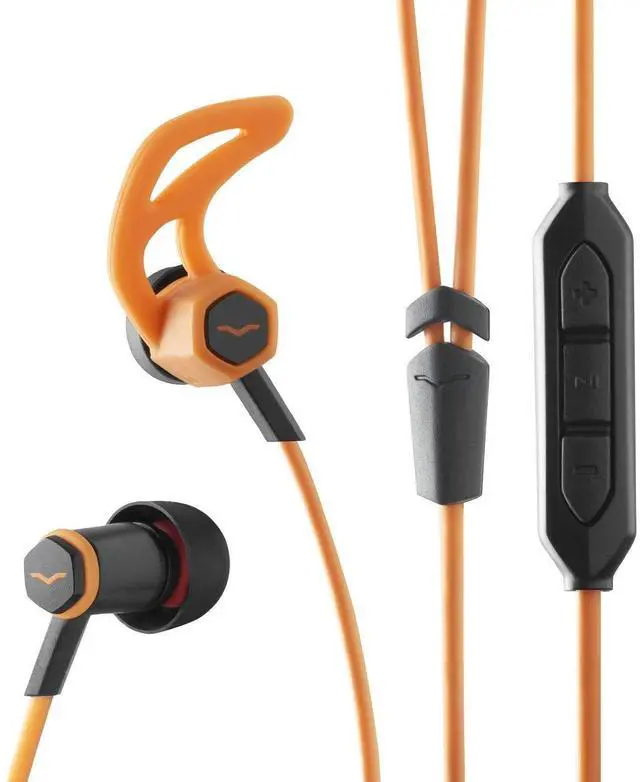 Main image of V-MODA Forza In-Ear Hybrid Sport Headphones with 3-Button Remote & Microphone - Apple Devices, Orange