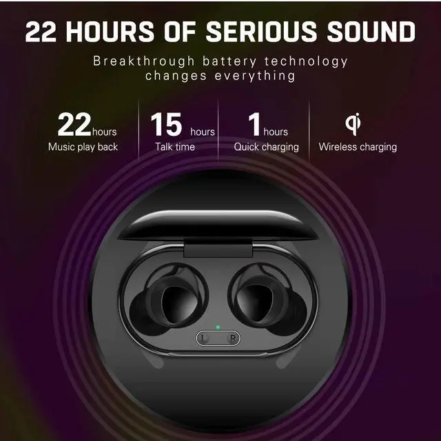 Alt view image 4 of 5 - UrbanX Street Buds Plus for Samsung galaxys Z Fold3 5G - True Wireless Earbuds w/Hands Free Controls (Wireless Charging Case Included) - Black