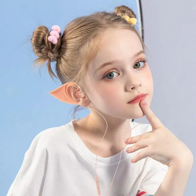 Alt view image 4 of 5 - URIZONS Elf In-Ear Earbuds Elf Headphones for Children - Elf Ear Design Wired Headset Ultra Soft Adorable Earphones Cosplay Spirit Costume for i phone 7/8/11/12/13/14
