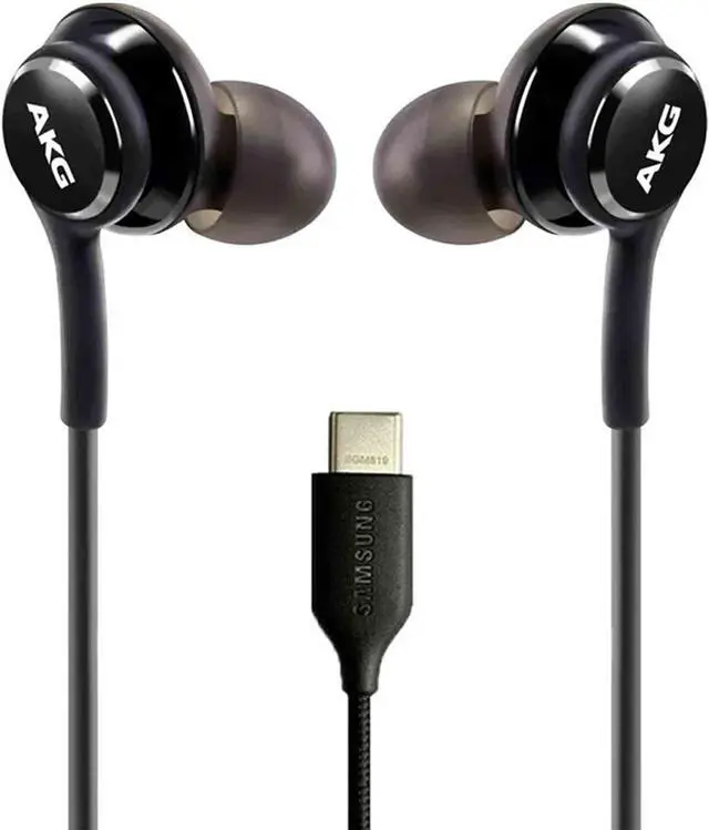Main image of UrbanX OEM 2021 Type-C Stereo Headphones for Samsung Galaxy Z Flip3 5G Braided Cable - with Microphone - Black - USB-C Connector (US Version)