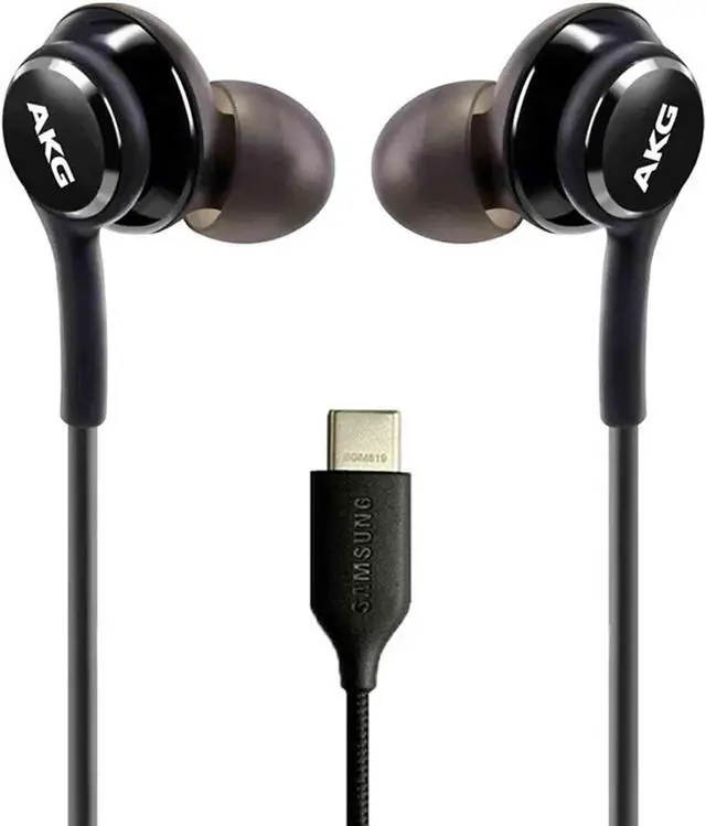 Main image of UrbanX OEM 2021 Type-C Stereo Headphones for Cat S22 S23 Flip Braided Cable - with Microphone - Black - USB-C Connector (US Version)