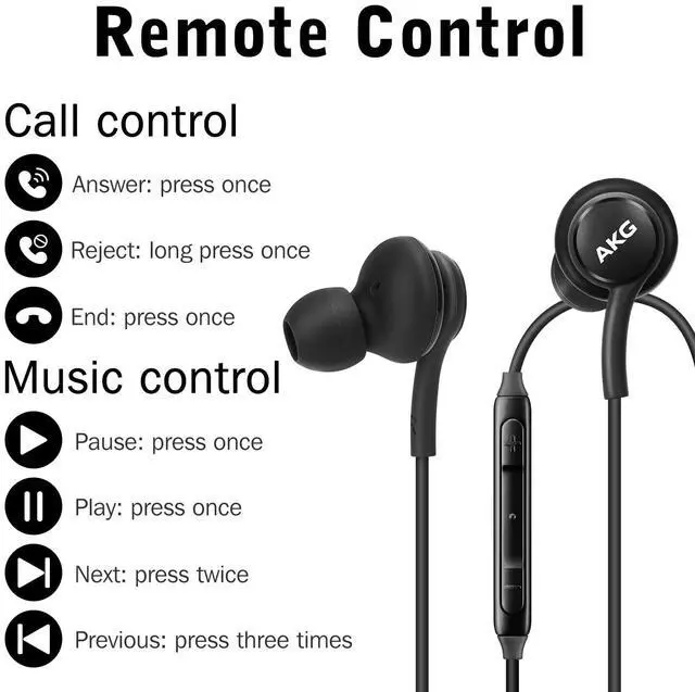 Alt view image 3 of 5 - UrbanX OEM 2021 Type-C Stereo Headphones for Cat S22 S23 Flip Braided Cable - with Microphone - Black - USB-C Connector (US Version)