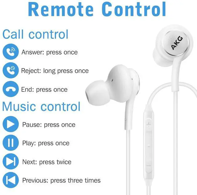 Alt view image 3 of 5 - UrbanX OEM 2021 Type-C Stereo Headphones for Samsung Galaxy Tab S7 FE Braided Cable - with Microphone - White - USB-C Connector (US Version)