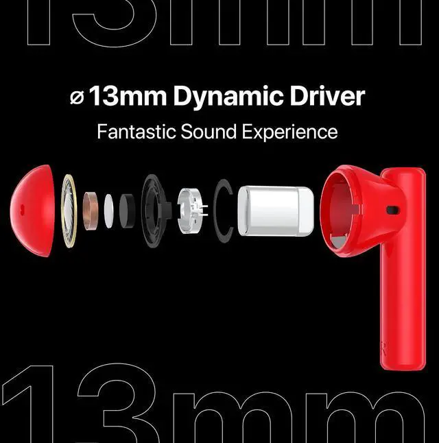 Alt view image 3 of 5 - UMIDIGI Wireless Earbuds, AirBuds U Wireless Headphones with Microphones, Bluetooth 5.1 Earphones in-Ear, Touch Control Bluetooth Earbuds, 24H Playing Time for Work, Home Office