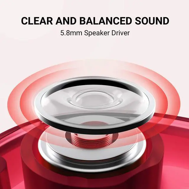 Alt view image 2 of 5 - TCL SOCL500TWS Wireless Earbuds with Pumping Bass, Type-C Charging Case 26H Playtime, Bluetooth 5.0, Secure Fit, Waterproof, Noise Isolation, One Step Pairing for Gym - Sunrise Orange