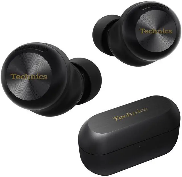 Main image of Technics Reference Class Hi-Fi Wireless Earbuds, Dolby Atmos with Head Tracking, Adaptive Noise Cancelling, 3 Device Multipoint, 10-hr Battery, Wireless Charging, Improved Fit - EAH-AZ100-K (Black)