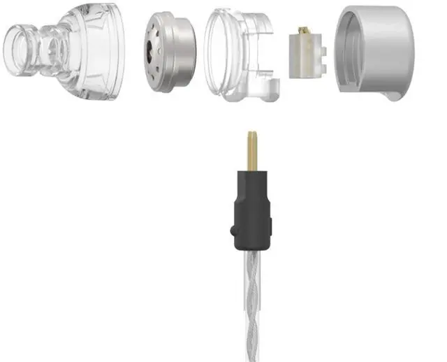 Alt view image 2 of 5 - TANCHJIM One in-Ear-Motinors Wired HiFi Interchangeable line Earphones for Music Game (3.5mm with No Mic)