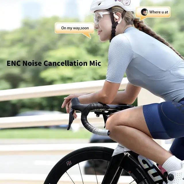 Alt view image 5 of 5 - TAKSTAR Open Ear Earbuds, Wireless Bluetooth Headphones with Ø13mm Dynamic Driver, Digital Display, ENC, 12 Hrs Playtimes, Lightweight, Deep Bass Sport Open Ear Earbuds with Ergonomic Earhook - LA350W