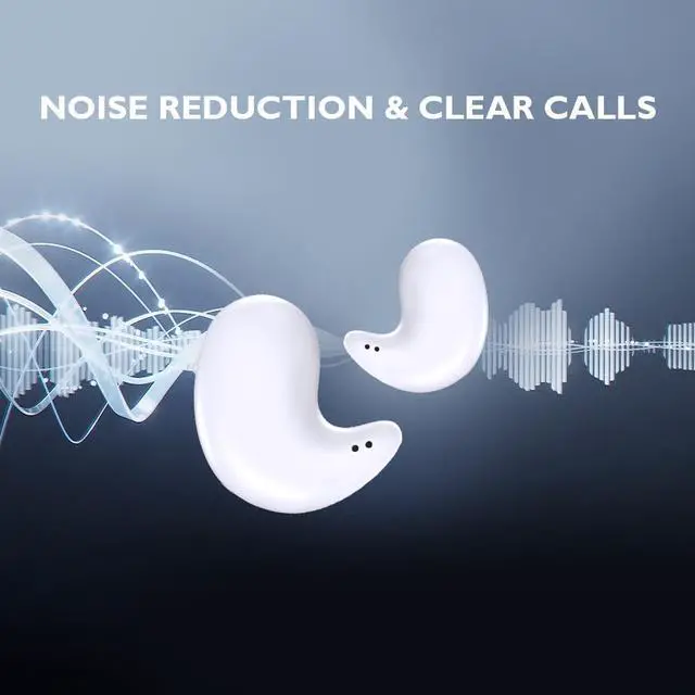Alt view image 3 of 5 - Sleep Headphones Invisible Wireless Earbuds Bluetooth 5.3 Sleeping Ear Buds with LED Display Charging Case Mini Earphones for Side Sleepers Exercise Workout White