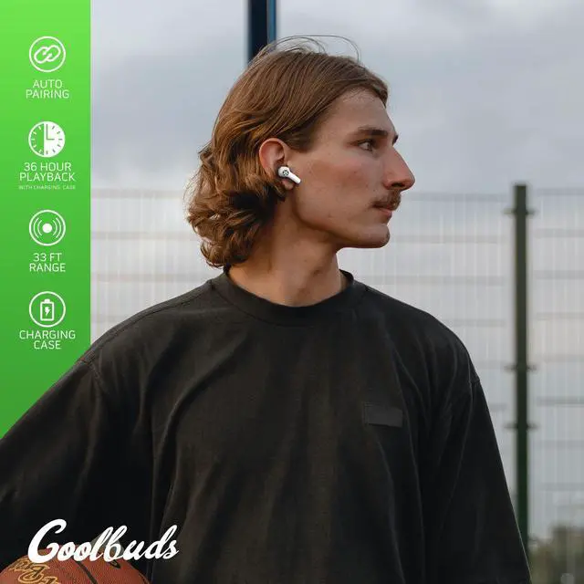 Alt view image 5 of 5 - COOLBUDS Soccer Wireless Bluetooth Earbuds Rechargeable Soccer Bluetooth Ear Buds, Call Control & Voice Assistant, True Wireless Earbuds Noise Isolation Wireless Headphones, 36 HRS of Playtime