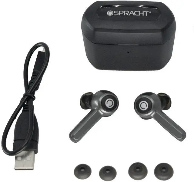 Alt view image 4 of 5 - Spracht Zum Truly Wireless Bluetooth 5 Stereo Earbuds, Black (Zum-BT-TWS-2)