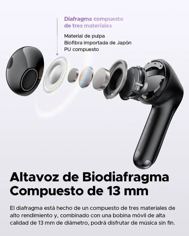 Alt view image 3 of 5 - SoundPEATS Semi in Ear Earbuds, Snapgragon Sound with aptx Adaptive Lossless and QCC3091, Bluetooth V5.4 Headphones, Built in 6 Mics, Playtime 30 Hrs, App Control