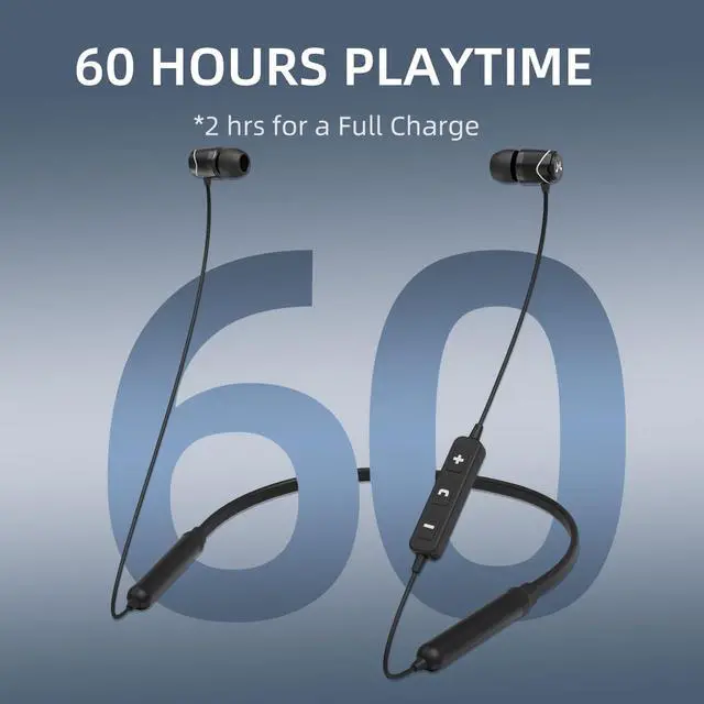 Alt view image 3 of 5 - SoundMAGIC E11BT Neckband Bluetooth Headphones Wireless Earphones HiFi Stereo in Ear Headset with Microphone Noise Isolating Sports Earbuds Long Playtime Black