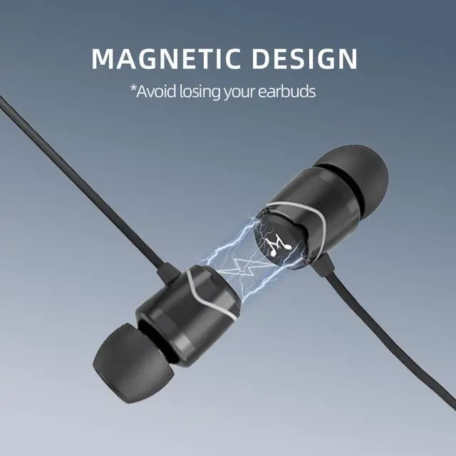 Alt view image 4 of 5 - SoundMAGIC E11BT Neckband Bluetooth Headphones Wireless Earphones HiFi Stereo in Ear Headset with Microphone Noise Isolating Sports Earbuds Long Playtime Black