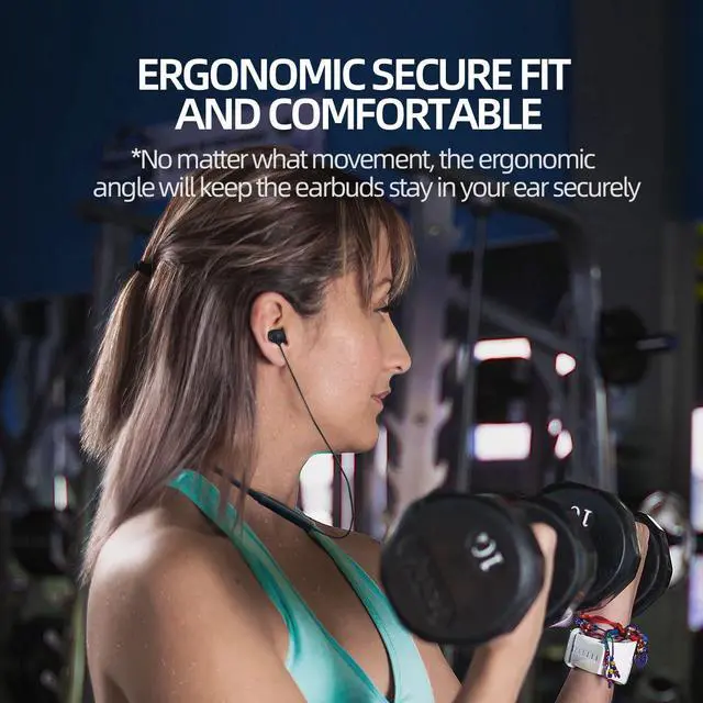 Alt view image 5 of 5 - SoundMAGIC E11BT Neckband Bluetooth Headphones Wireless Earphones HiFi Stereo in Ear Headset with Microphone Noise Isolating Sports Earbuds Long Playtime Black