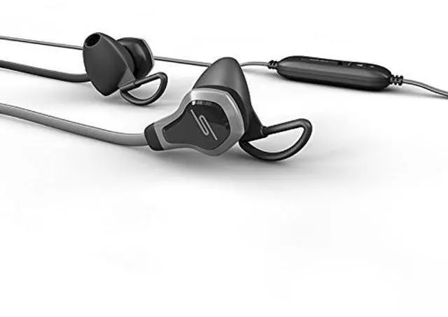 Alt view image 2 of 5 - SMS Audio Bio Sport Biometric Wired in-Ear Headphones with Heart Rate Monitor, Black/Grey