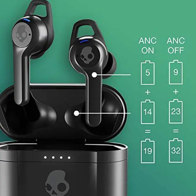 Alt view image 3 of 4 - Skullcandy Indy ANC In-Ear Noise Canceling True Wireless Earbuds, 32 Hour Battery, Microphone, Works with iPhone Android and Bluetooth Devices - Black