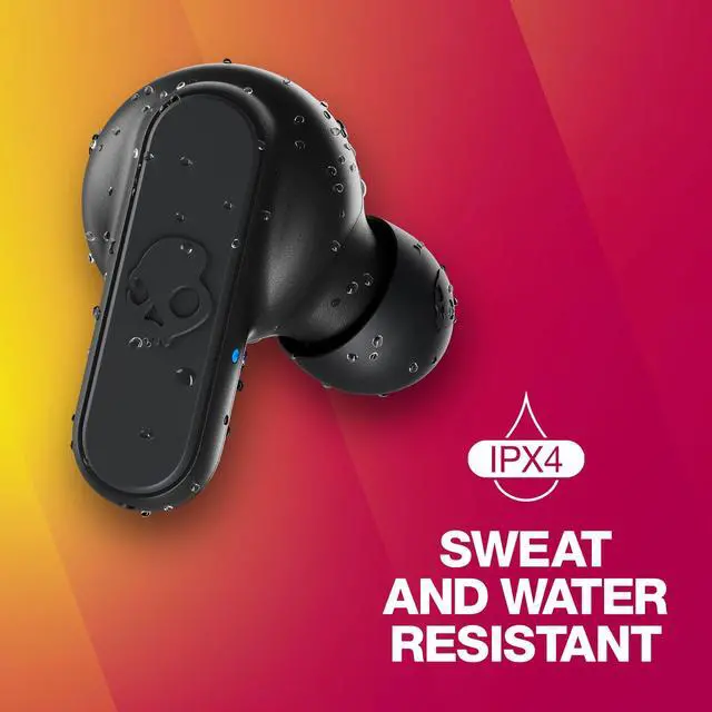 Alt view image 5 of 5 - Skullcandy Dime 2 Wireless Earbuds, Bluetooth Headphones, Noise Isolating Fit, Up to 12 Hours Battery, Microphone for iPhone Android, Easy Carry with Integrated Lanyard - True Black