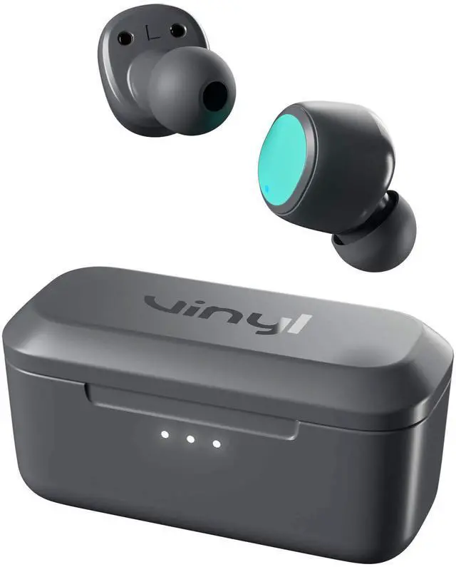 Main image of VINYL by Skullcandy True Wireless Bluetooth Earbuds Grey/Teal (V2VYW-N299)