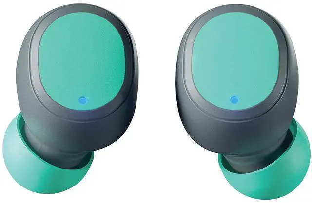 Alt view image 2 of 5 - VINYL by Skullcandy True Wireless Bluetooth Earbuds Grey/Teal (V2VYW-N299)
