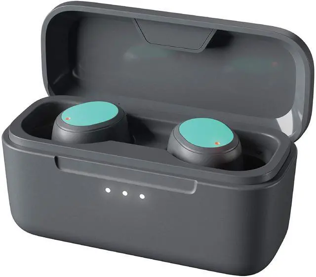 Alt view image 5 of 5 - VINYL by Skullcandy True Wireless Bluetooth Earbuds Grey/Teal (V2VYW-N299)