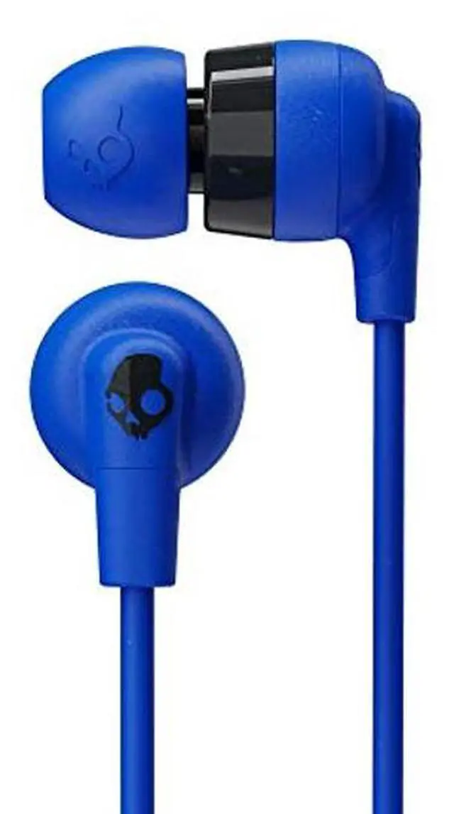 Alt view image 2 of 5 - Skullcandy Inkd+ Wired Earbuds with 3.5mm Plug, Noise Isolating Fit, Built-in Microphone Call and Track Control, Ear Gel Sizes Included for Custom Fit, Convenient for Travel (3 Pack) - Cobalt Blue