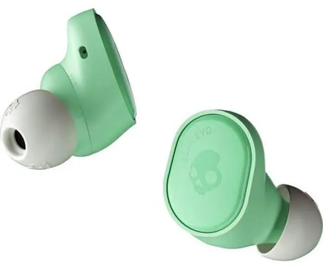 Alt view image 2 of 5 - Skullcandy Sesh Evo True Wireless in-Ear Headphones with Bluetooth 5.0, 24-Hour Battery Life, Rapid Charge, IP55 Sweat and Water Resistance, Built-in Tile Tracker  Pure Mint