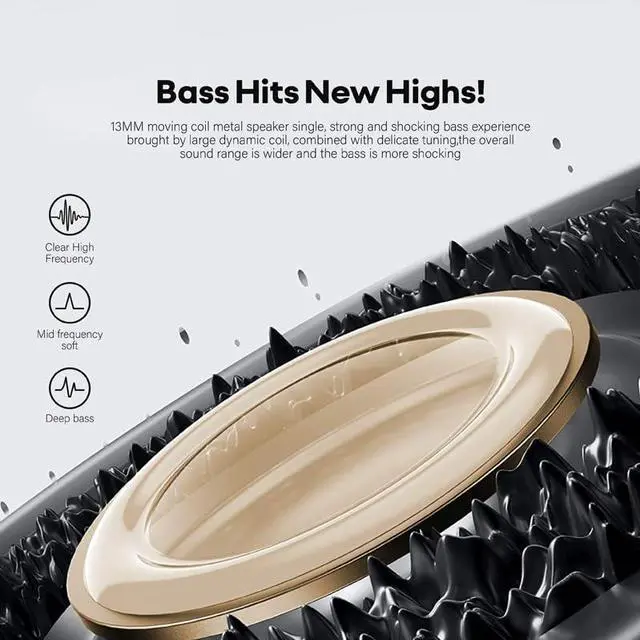 Alt view image 5 of 5 - ICESOMNUS 2025 Newly True Wireless Sabbat M200 Bluetooth 5.4 Headphones Heavy Bass Noise Cancellation High Sound Quality Stereo Earbuds(Coat of Arms)