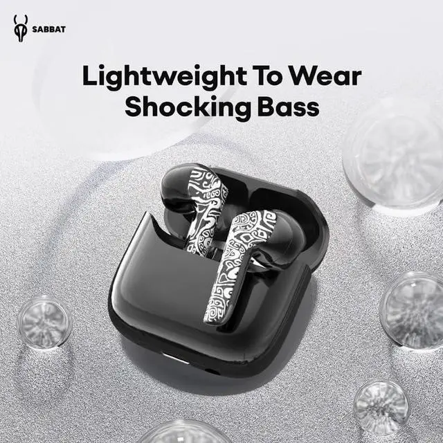 Alt view image 2 of 5 - ICESOMNUS 2025 Newly True Wireless Sabbat M200 Bluetooth 5.4 Headphones Heavy Bass Noise Cancellation High Sound Quality Stereo Earbuds(Coat of Arms)