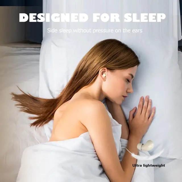 Alt view image 2 of 5 - Xmenha Sleep Earbuds for Sleeping Side Sleepers Friendly Wireless Bluetooth Small Mini Invisible Earbuds for Small Ears Sleep Ear Buds for Sleeping Tiny Discreet Hidden Invisible Headphones for Work