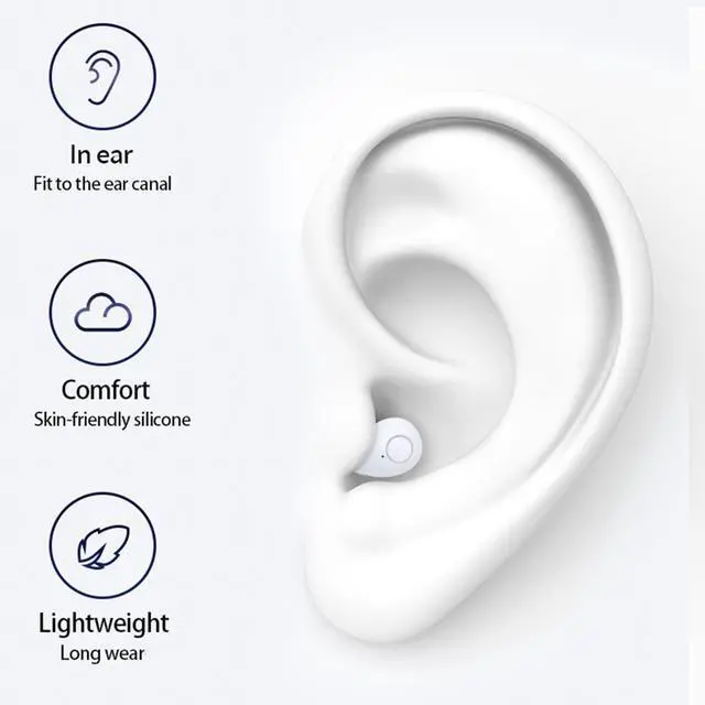 Alt view image 5 of 5 - Xmenha Sleep Earbuds for Sleeping Side Sleepers Friendly Wireless Bluetooth Small Mini Invisible Earbuds for Small Ears Sleep Ear Buds for Sleeping Tiny Discreet Hidden Invisible Headphones for Work
