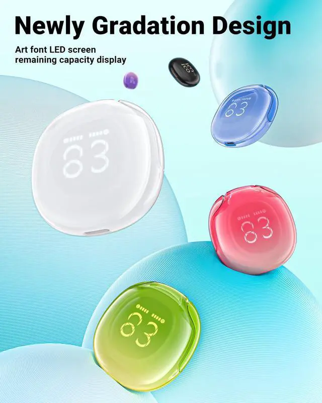 Alt view image 2 of 5 - ACEFAST T9 Bluetooth Earphones True Wireless Earbuds 5.3 Headphones with ENC Noise Canceling Earbuds 30h Playback LED Power Display Built in Mic Headphones with IPX4 Waterproof for Sports White