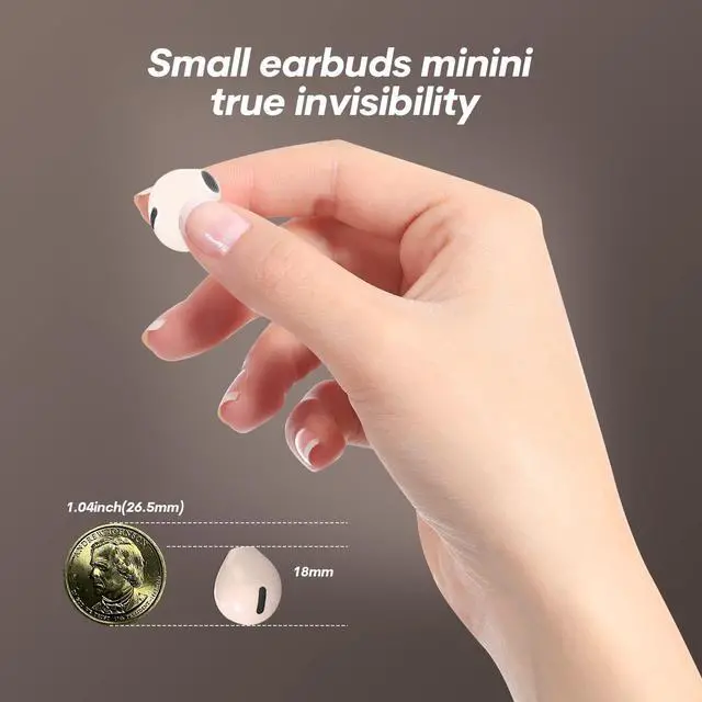 Alt view image 4 of 5 - Invisible Tiny Wireless Earbuds Bluetooth Mini Smallest Wireless Earbuds for Side Sleepers Noise Cancelling Invisible Ear Buds for Sleeping Comfort Mini Sleepbuds Hidden Headphones for Work Blue