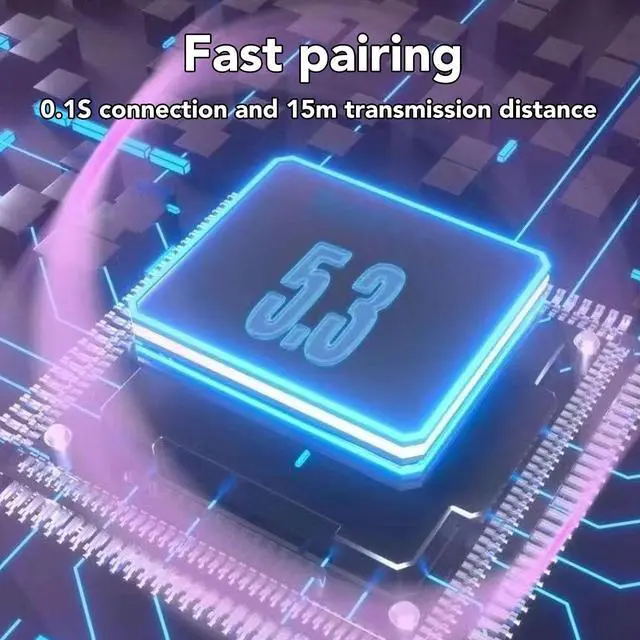 Alt view image 4 of 5 - Heart Shape Earphones Earbuds, HiFi Stereo Bluetooth 5.3 Headphones with Charging Case, in Ear Bluetooth Earphones, 20Hrs Playtime for Lover Couples Sport Travel (Pin)