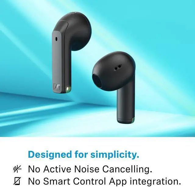 Alt view image 2 of 5 - Sennheiser ACCENTUM Open Wireless Earbuds - Ear Buds with Open Design, Dynamic Sound and Bluetooth 5.3, IPX4 Splash Resistance, 28-Hour Battery Life and USB-C Charging Case - Black