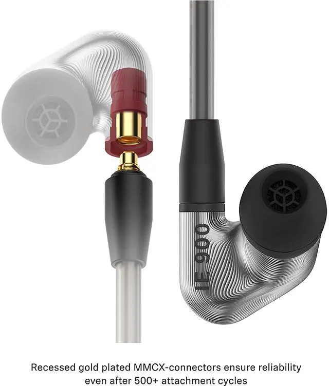 Alt view image 3 of 5 - Sennheiser IE 900 Audiophile in-Ear Monitors - TrueResponse Transducers with X3R Technology for Balanced Sound, Detachable Cable with Flexible Ear Hooks, Includes Balanced Cables, 2-Year Warranty