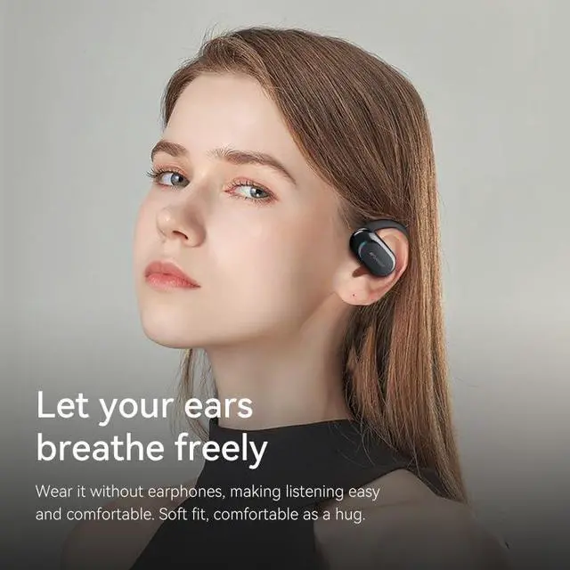 Alt view image 5 of 5 - SANSUI W92 Wireless Open Ear Headphones, Gaming & Sports Ear Buds (Lvory)