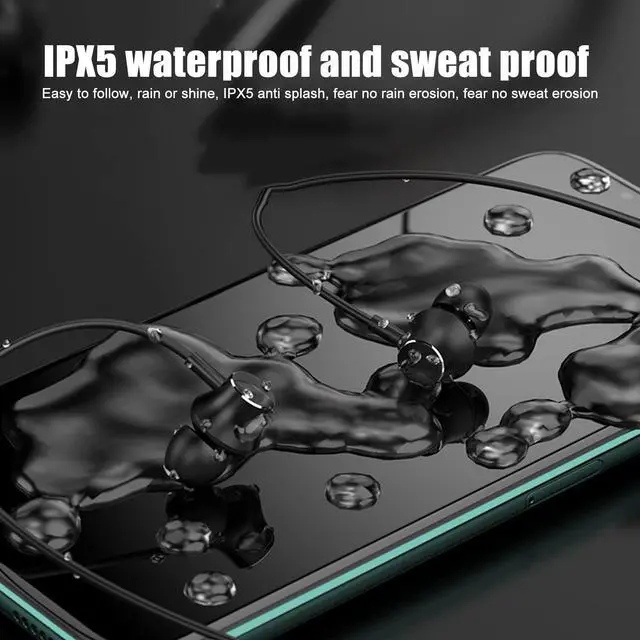 Alt view image 4 of 5 - Neckband Headphones, BT 5.1 IPX5 Waterproof Noise Canceling Magnetic Auto Absorption Ergonomic Design, Earphones for Sports