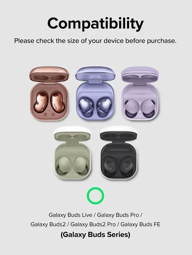 Alt view image 2 of 5 - Ringke Slim-X Case for Samsung Galaxy Buds 2 Pro (2022), Galaxy Buds 2, Galaxy Buds Pro, Galaxy Buds Live Anti-Scratch Protective Case PC Solid Protective Cover with Carabiner  Matte Black