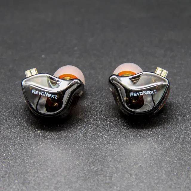 Alt view image 5 of 5 - RevoNext in Ear Monitor Headphones HiFi Stereo Wired Earbuds with Microphone 2 Pin Detachable Cable IEM Earphones for Musicians Drummers Singers, Black