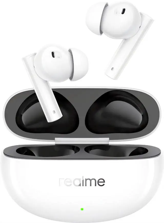 Main image of realme Buds Air 5 Truly Wireless in-Ear Earbuds with 50dB ANC, 12.4mm Mega Titanized Dynamic Bass Driver, Upto 38Hrs Battery with Fast Charging & 45ms Ultra-Low Latency for Gaming - (White)